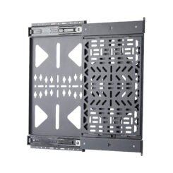 StarTech.com Uitschuifbaar Opbergpaneel voor AV Componenten, Kabelboxen en Accessoires, Wandmontage Achter TV met Eenvoudige Toegang, 10kg Max