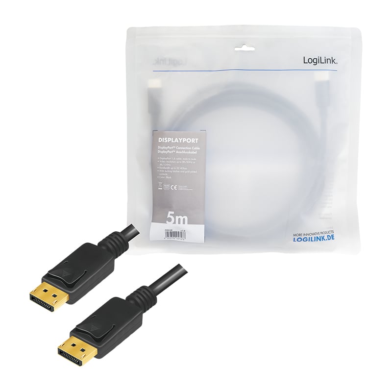LogiLink CV0139 DisplayPort kabel 5 m Zwart - Afbeelding 6