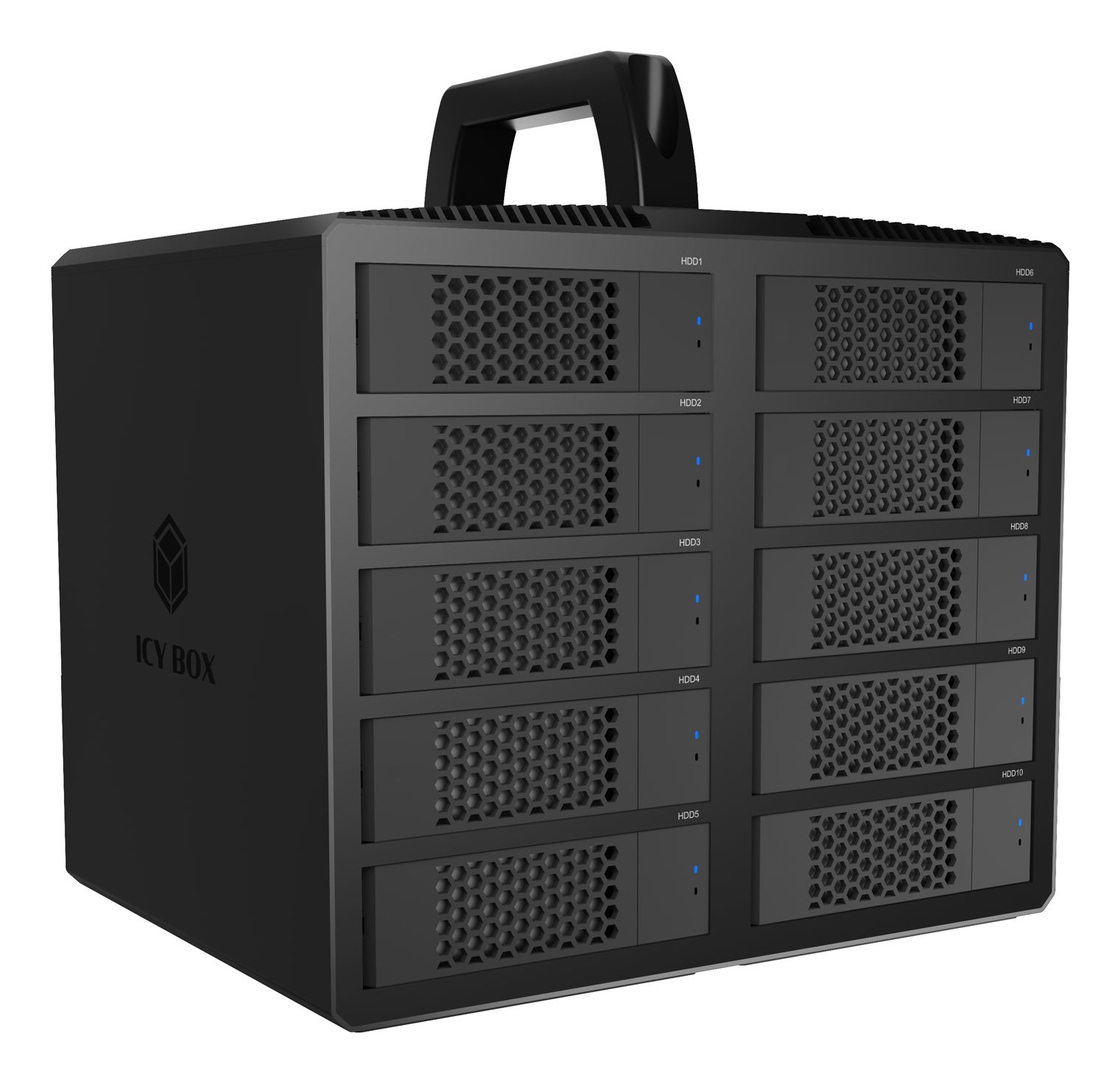Geh. IcyBox Diamond Case 3710 10-Bay 2,5/3,5 HDD/SSD
