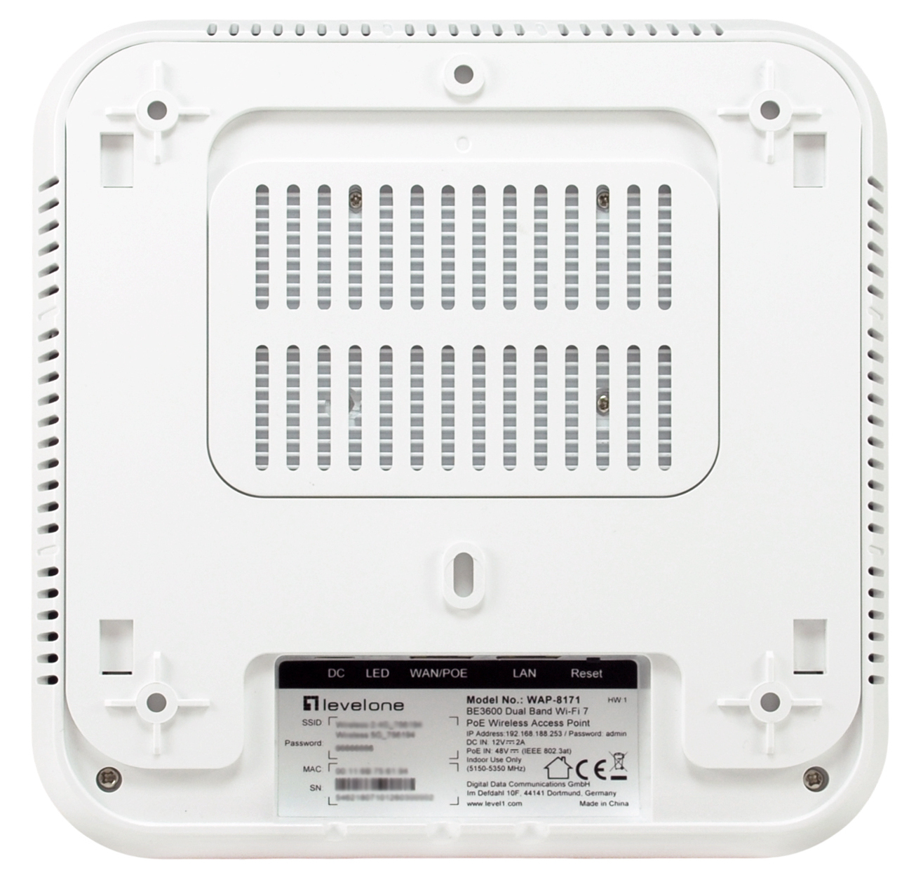 LevelOne WAP-8171 3570 Mbit/s Wit Power over Ethernet (PoE) - Afbeelding 3
