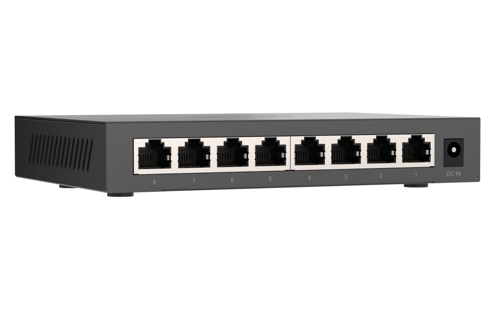 QNAP QSW-1108-8T-R2 netwerk-switch Unmanaged 2.5G Ethernet (100/1000/2500) Desktop Zwart - Afbeelding 3