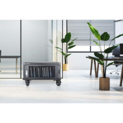 Manhattan Laadkast/Laadtrolley voor 20 laptops (tot 16"), laden via interne AC-adapters (EU) (installatie van voedingskabels van apparaten vereist), geschikt voor ALLE laptops, iPad, MacBook en Chromebook, vakken 380×30×280 mm, afsluitbaar - Afbeelding 5