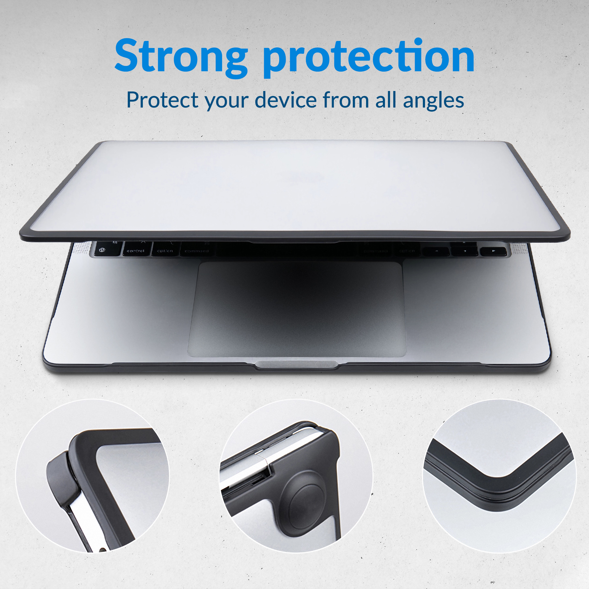 Mobilize Protection Cover for Apple MacBook Air 13.6inch (2022 - 2026) Transparent Black - Afbeelding 7