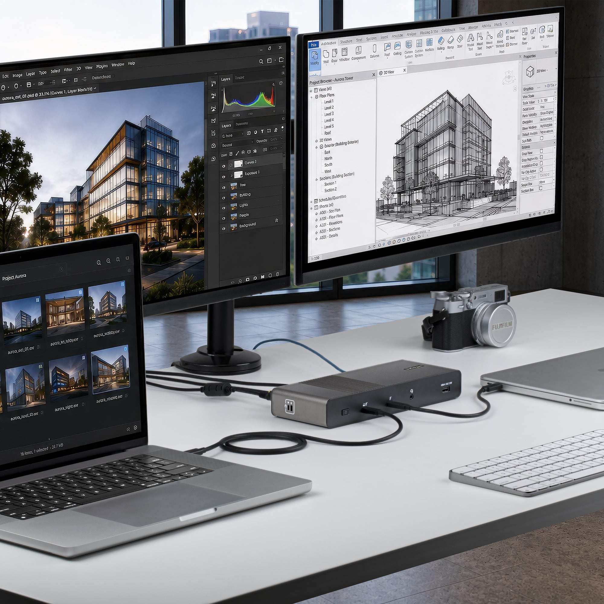 StarTech.com 206UE-TB5USB4DOCK laptop dock & poortreplicator Bedraad Thunderbolt 5 Zwart, Grijs - Afbeelding 4