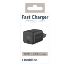 Mobilize Wall Charger USB-C + USB GaN 30W with PD/PPS Black - Afbeelding 7