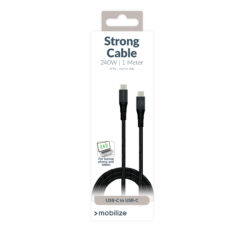 Mobilize Strong Nylon Cable USB-C to USB-C 1m. 240W Black - Afbeelding 8