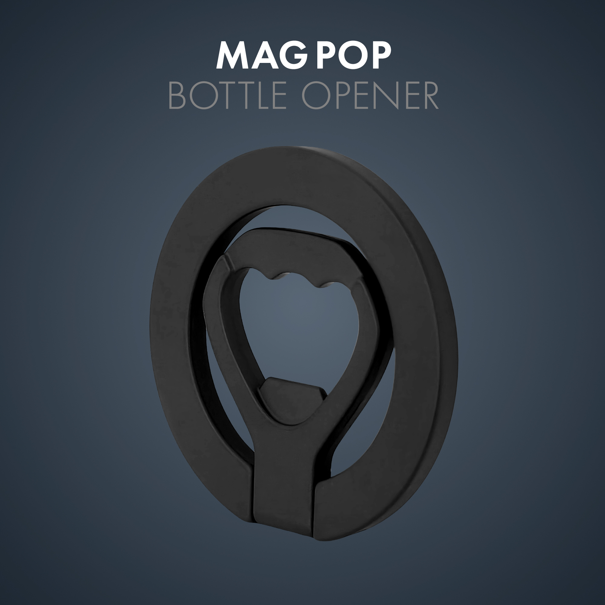 My Style MagPop MagSafe Compatible Zinc Alloy Bottle Opener Black