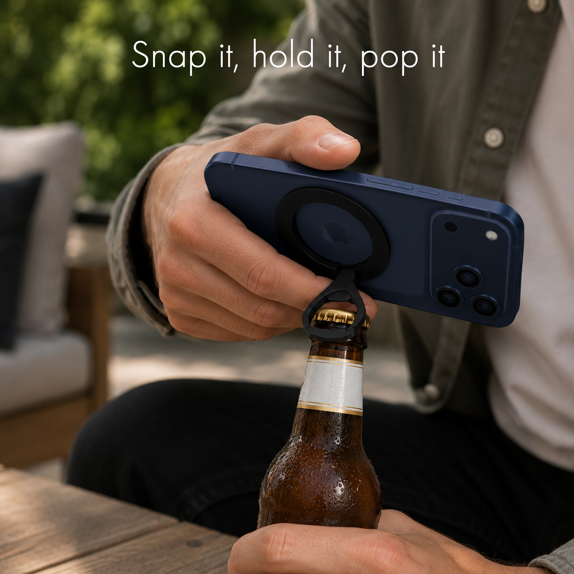 My Style MagPop MagSafe Compatible Zinc Alloy Bottle Opener Black - Afbeelding 4