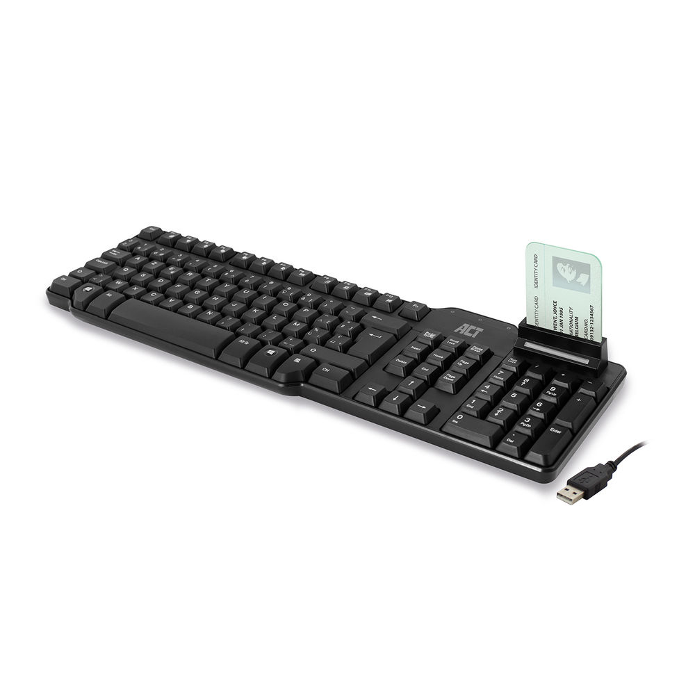 ACT Bekabeld toetsenbord met Smartcard lezer (Azerty/BE layout) - Afbeelding 3