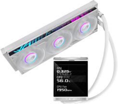 ASUS ROG Strix LC IV 360 ARGB LCD White Edition Processor Kit voor vloeistofkoeling 12 cm Wit - Afbeelding 2