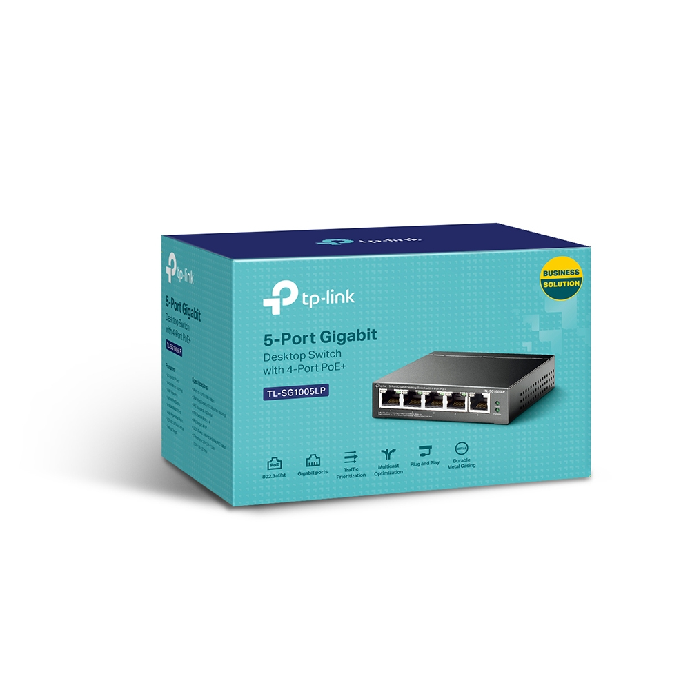 TP-Link TL-SG1005LP netwerk-switch Unmanaged Gigabit Ethernet (10/100/1000) Power over Ethernet (PoE) Zwart - Afbeelding 4