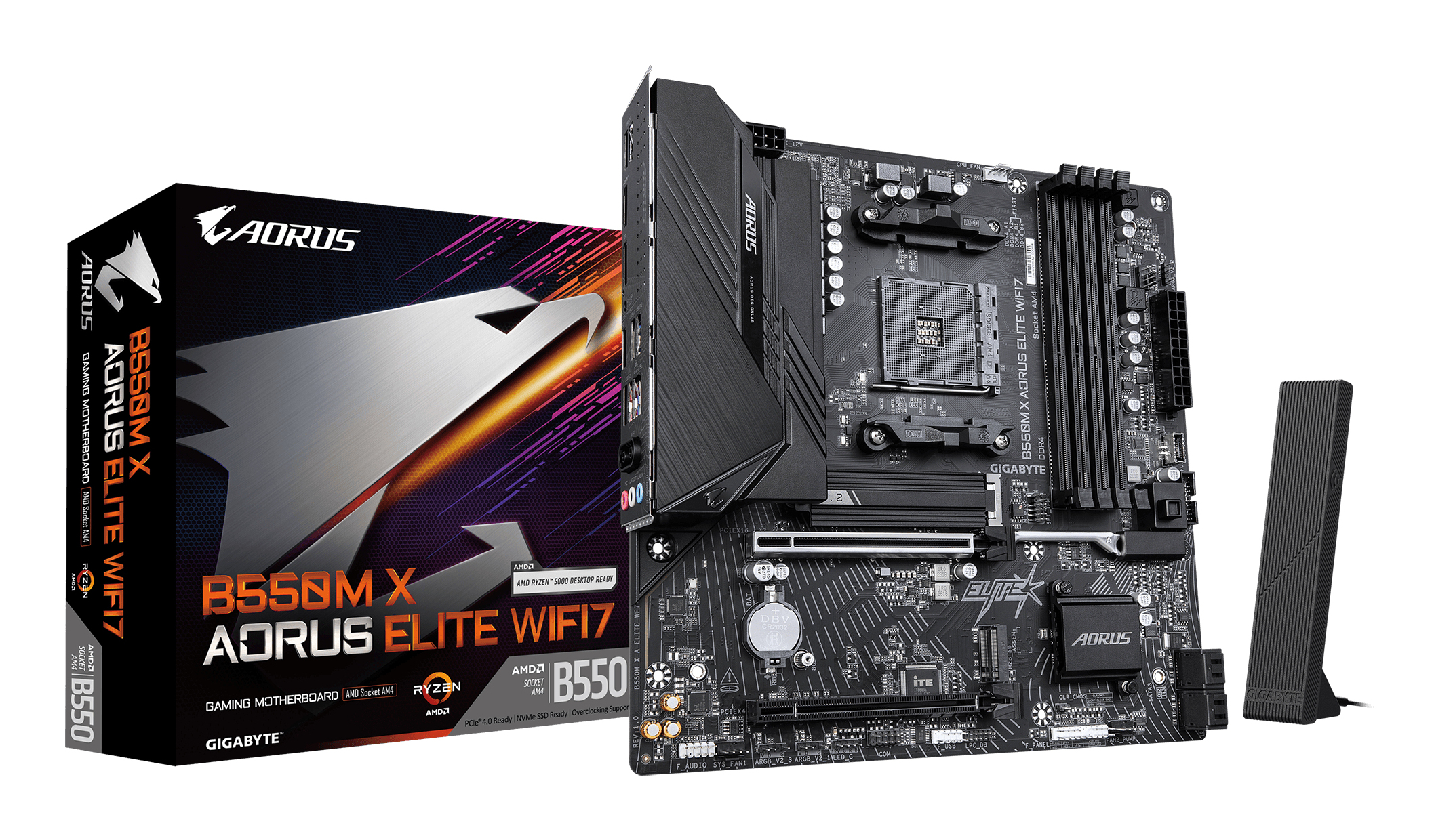 GIGABYTE B550M X AORUS ELITE WIFI7 Moederbord - Afbeelding 2