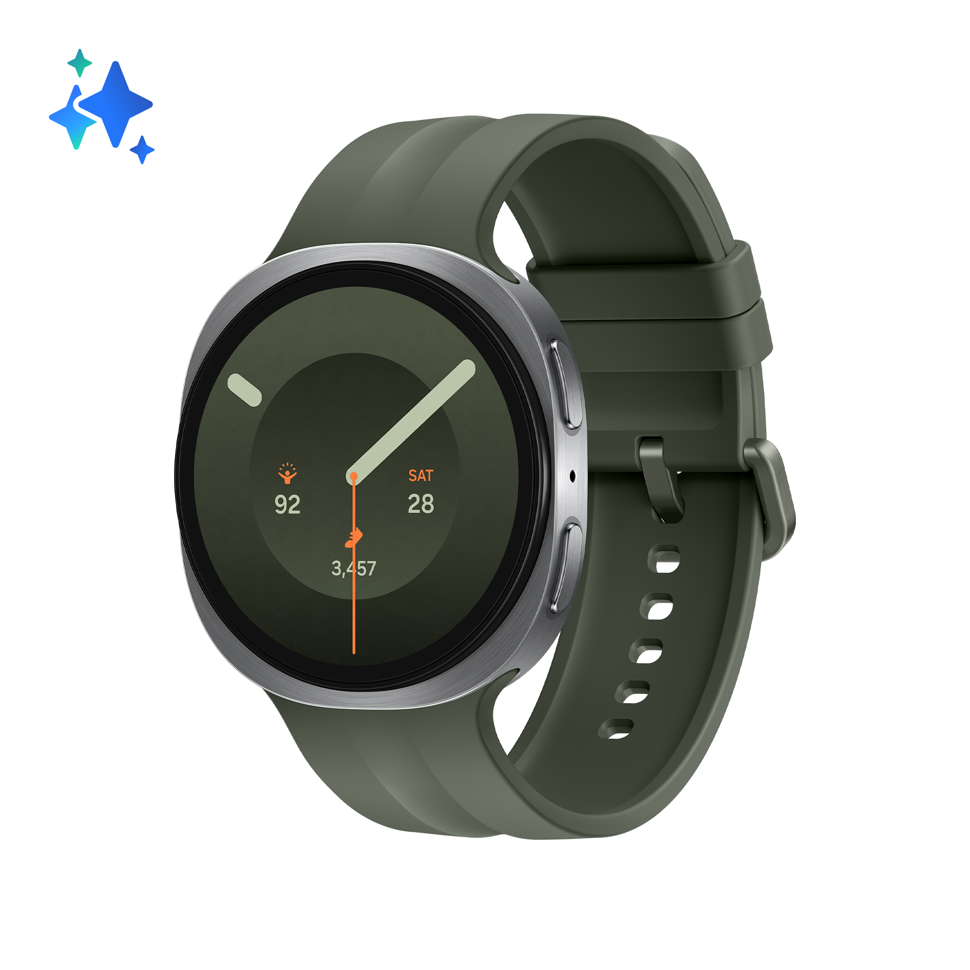 Samsung Galaxy Watch9 3,81 cm (1.5") AMOLED 44 mm Digitaal 480 x 480 Pixels Touchscreen Zilver Wifi GPS