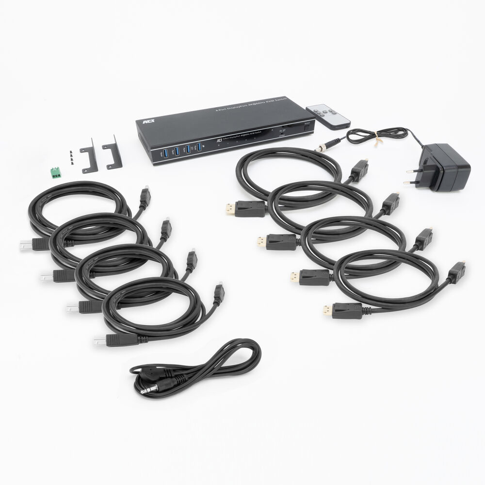 ACT 4-Poorts DisplayPort 4K@60Hz KVM Switch - Afbeelding 4