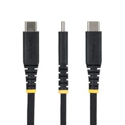 StarTech.com 15cm USB-A naar USB-C Snellaadkabel, 15W 3A, Dual-Layer Gevlochten Nylon / TPE Mantel, Duurzame USB-A naar USB-C Oplaadkabel, USB-A naar USB-C Kabel - Afbeelding 3