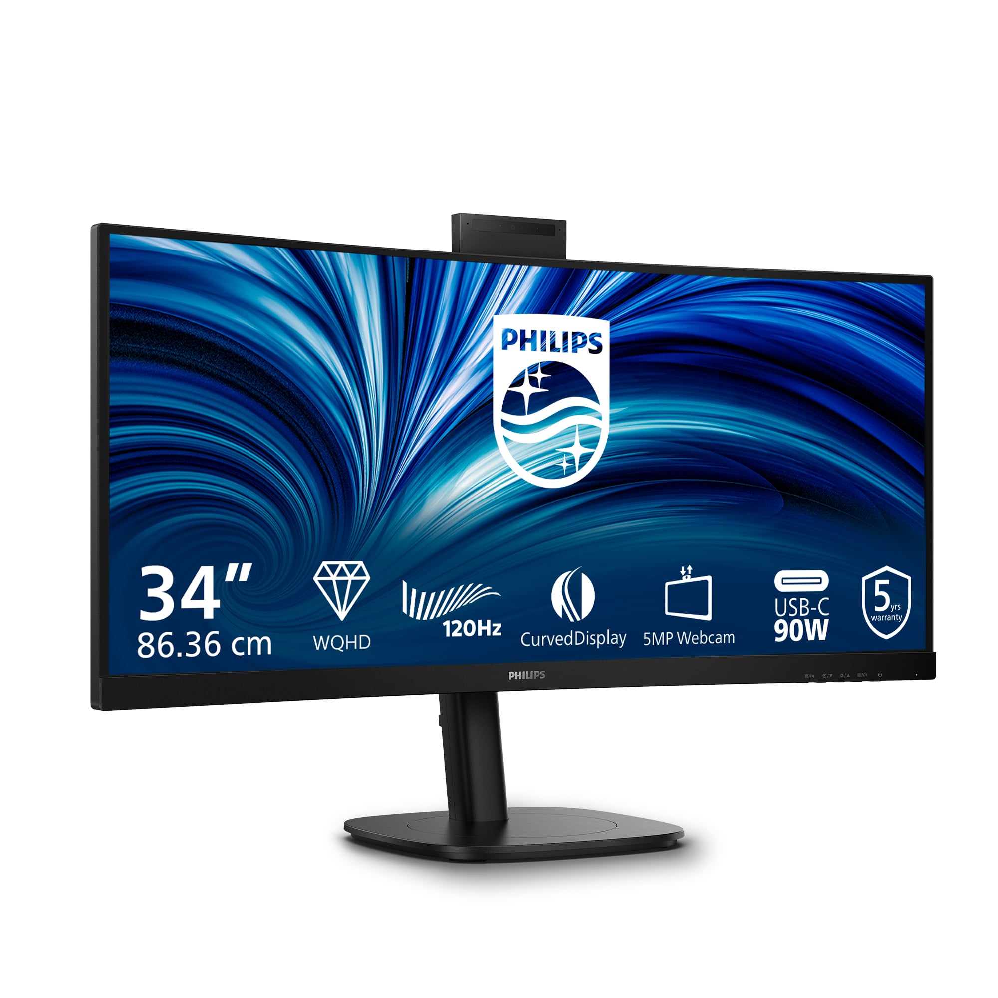 Philips 3000 series 34B2U3600CH/00 computer monitor 86,4 cm (34") 3440 x 1440 Pixels Wide Quad HD LCD Zwart - Afbeelding 3
