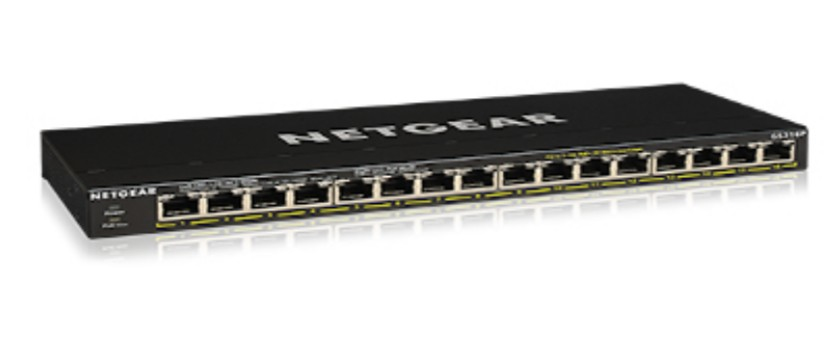 NETGEAR GS316P Unmanaged Gigabit Ethernet (10/100/1000) Power over Ethernet (PoE) Zwart - Afbeelding 2