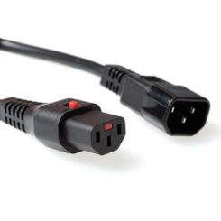 ACT Netsnoer C13 IEC Lock - C14 zwart 3 m, PC1022 - Afbeelding 2