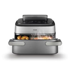 Philips 5000 series NA565/02 Megabasket met Stoomfunctie – Enkele mand of Dubbele Mand - SteamClean – 9,5L – Tot 8 Personen – Inclusief Tang - Afbeelding 2
