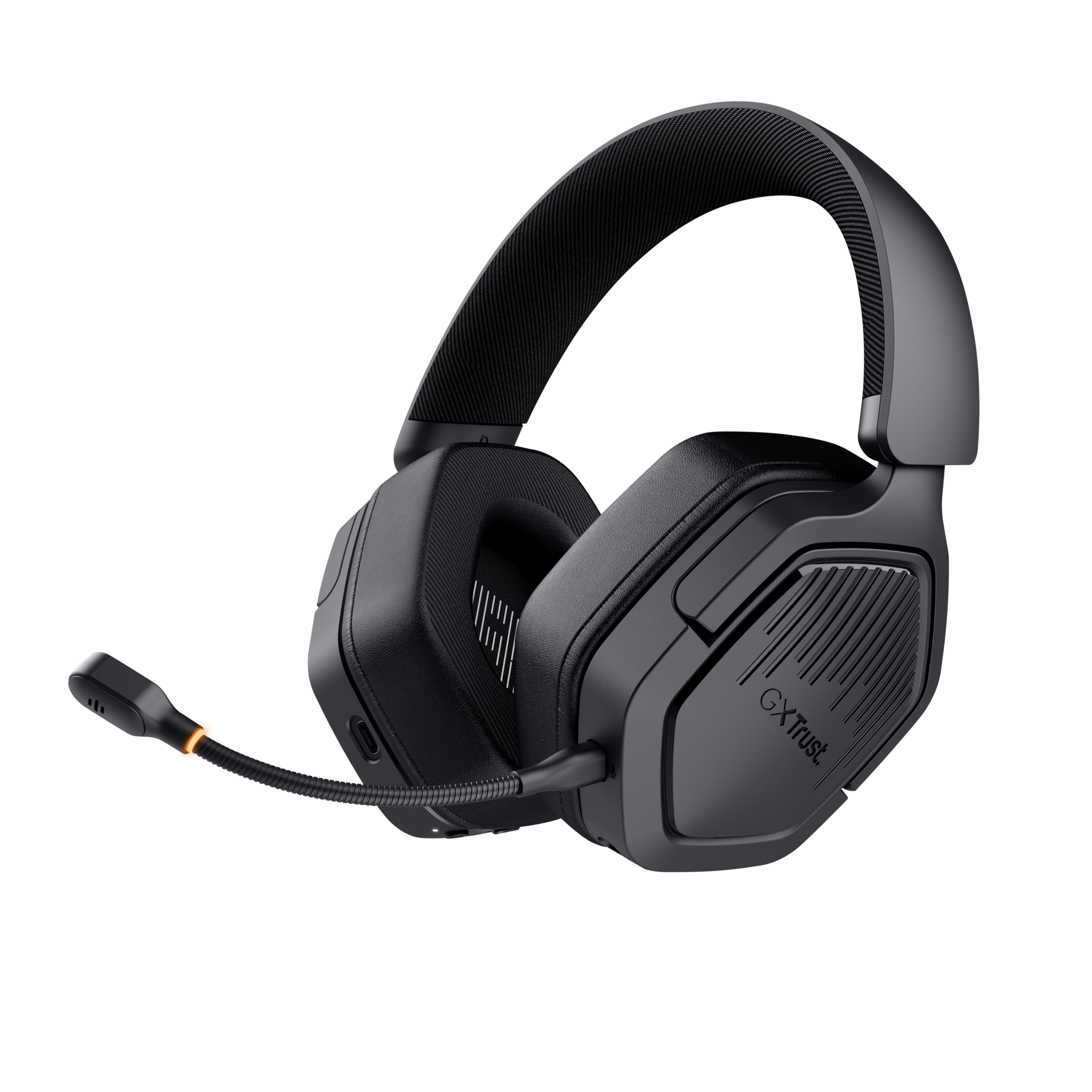 Trust GXT 493 Carus Gaming Headset - Draadloze gamingheadset – Bluetooth en USB verbinding – Afneembare microfoon – Zwart