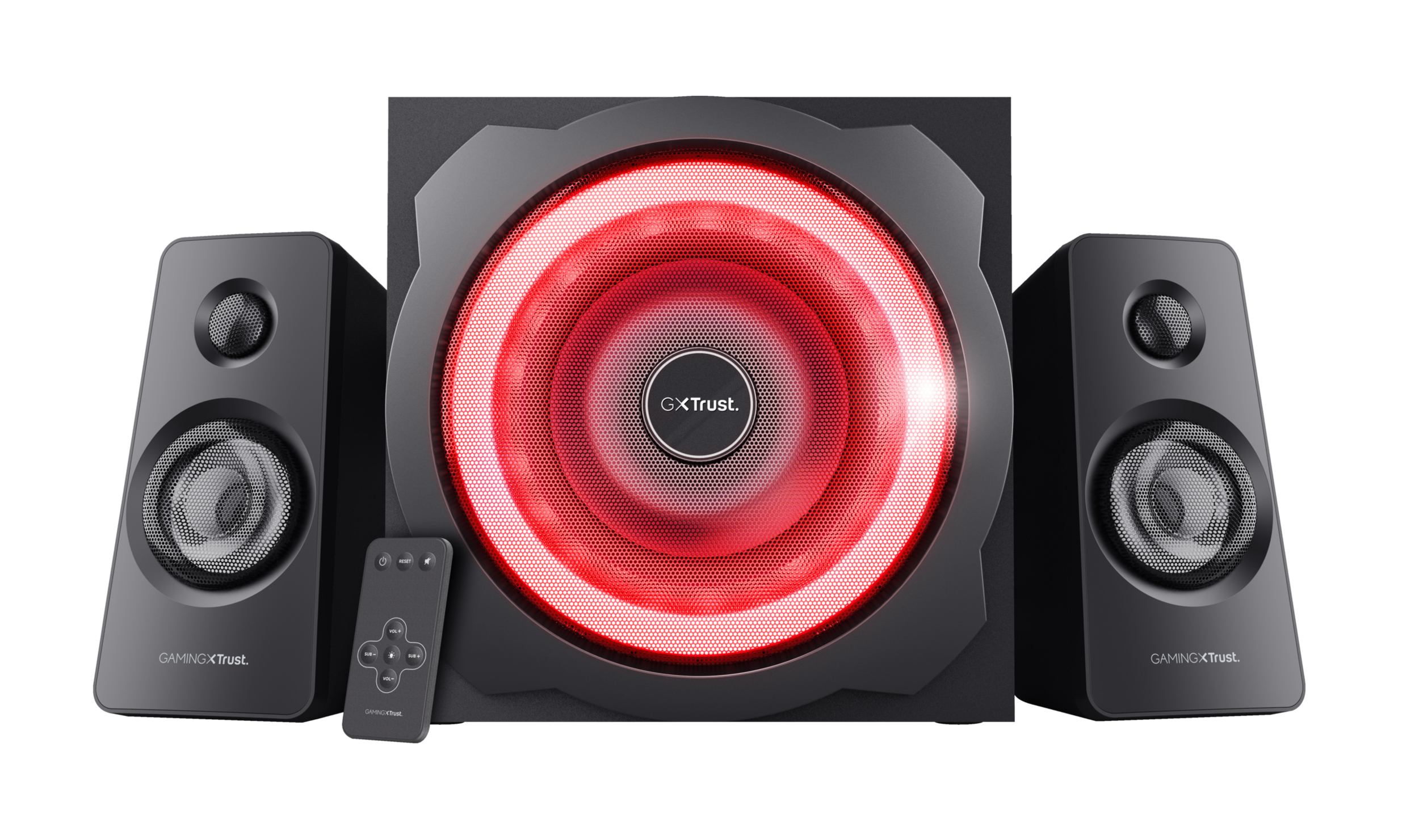 Trust GXT 629 Tytan RGB Speakerset - 2.1 speakerset – RGB-verlichting – Subwoofer inbegrepen – Zwart - Afbeelding 4