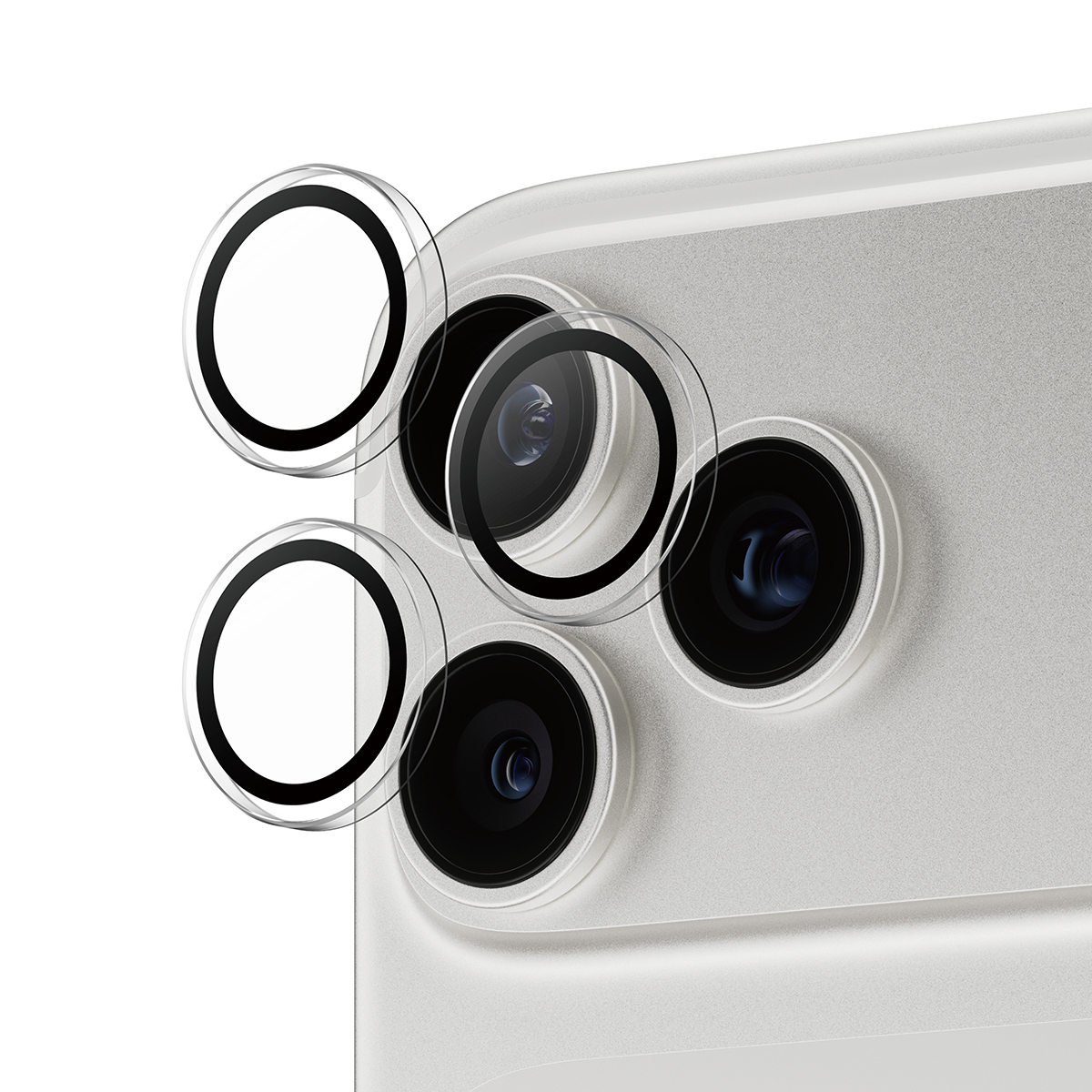 PanzerGlass ® Hoops® Camera Lens Protector Transparent iPhone 17 Pro | iPhone 17 Pro Max | iPhone 16 Pro | 16 Pro Max Doorzichtige schermbeschermer Apple 1 stuk(s) - Afbeelding 2