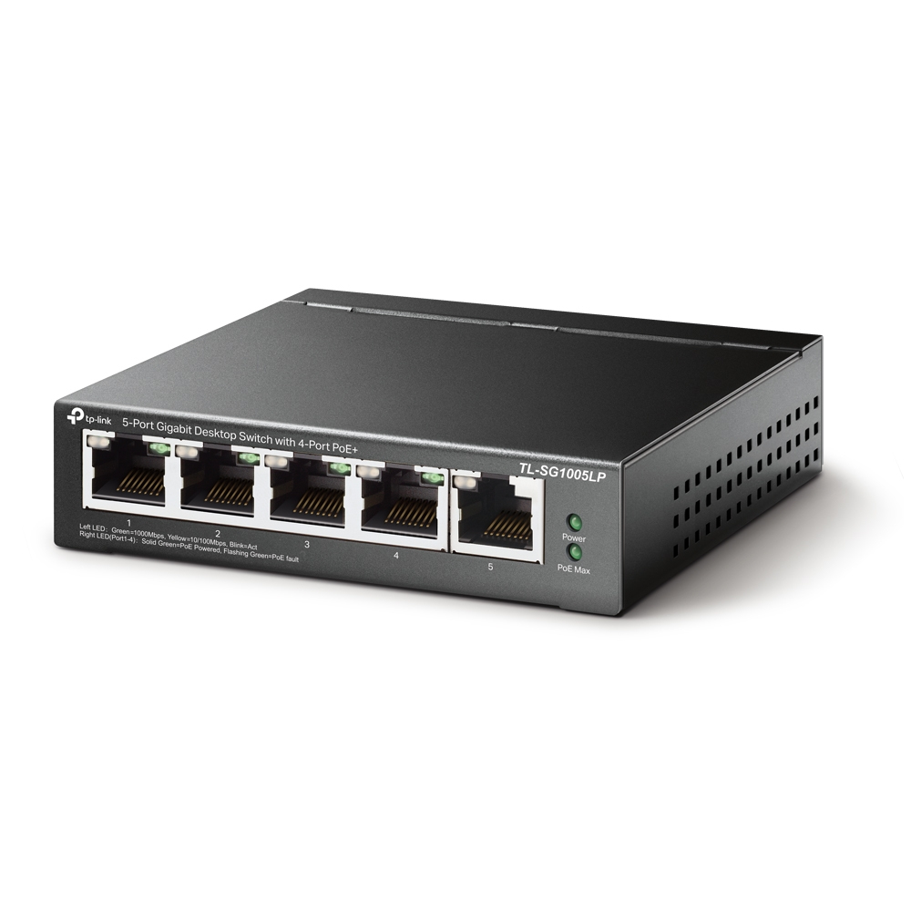 TP-Link TL-SG1005LP netwerk-switch Unmanaged Gigabit Ethernet (10/100/1000) Power over Ethernet (PoE) Zwart - Afbeelding 3