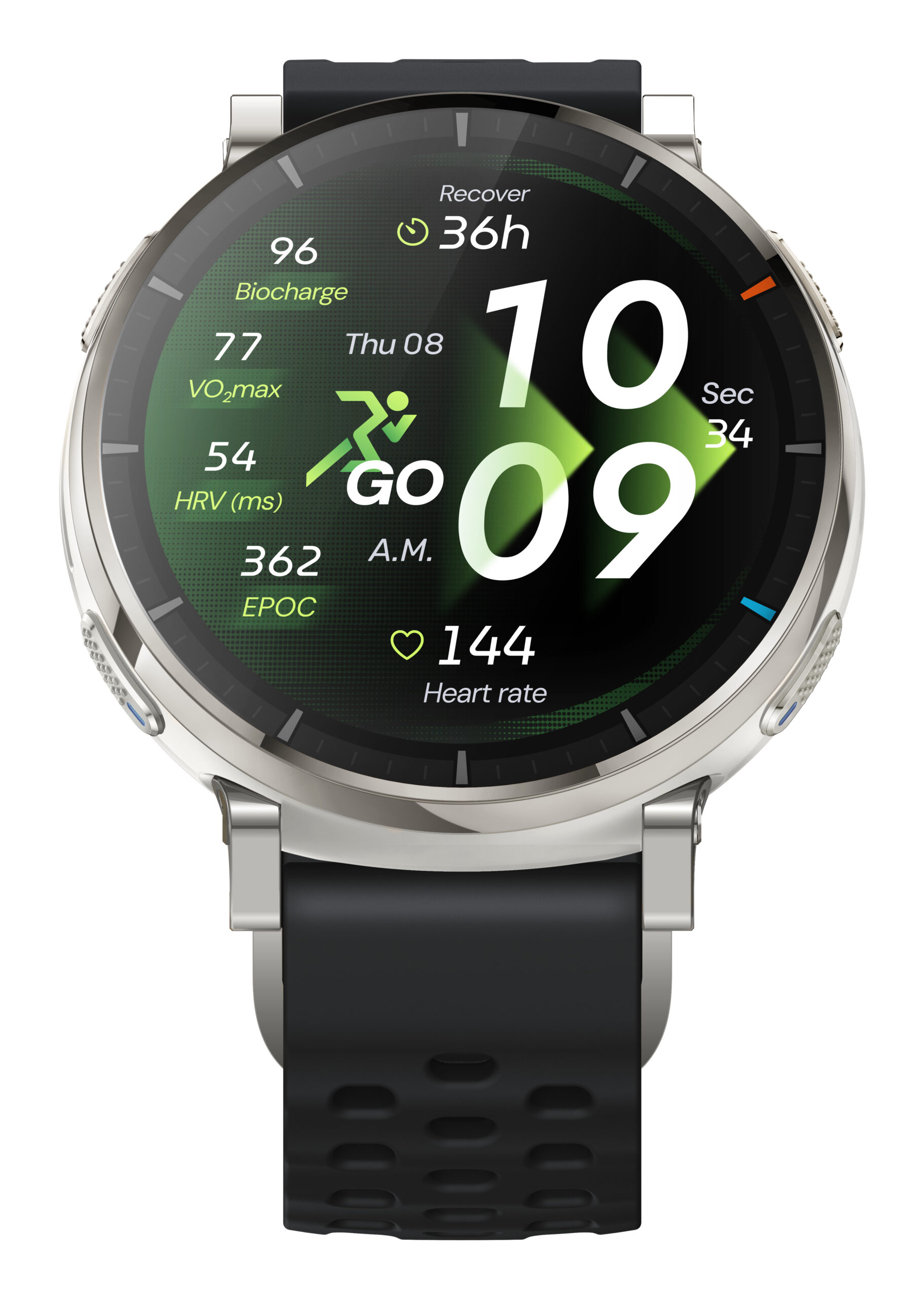 Amazfit Active 3 3,35 cm (1.32") AMOLED Digitaal 466 x 466 Pixels Touchscreen Goud GPS - Afbeelding 4