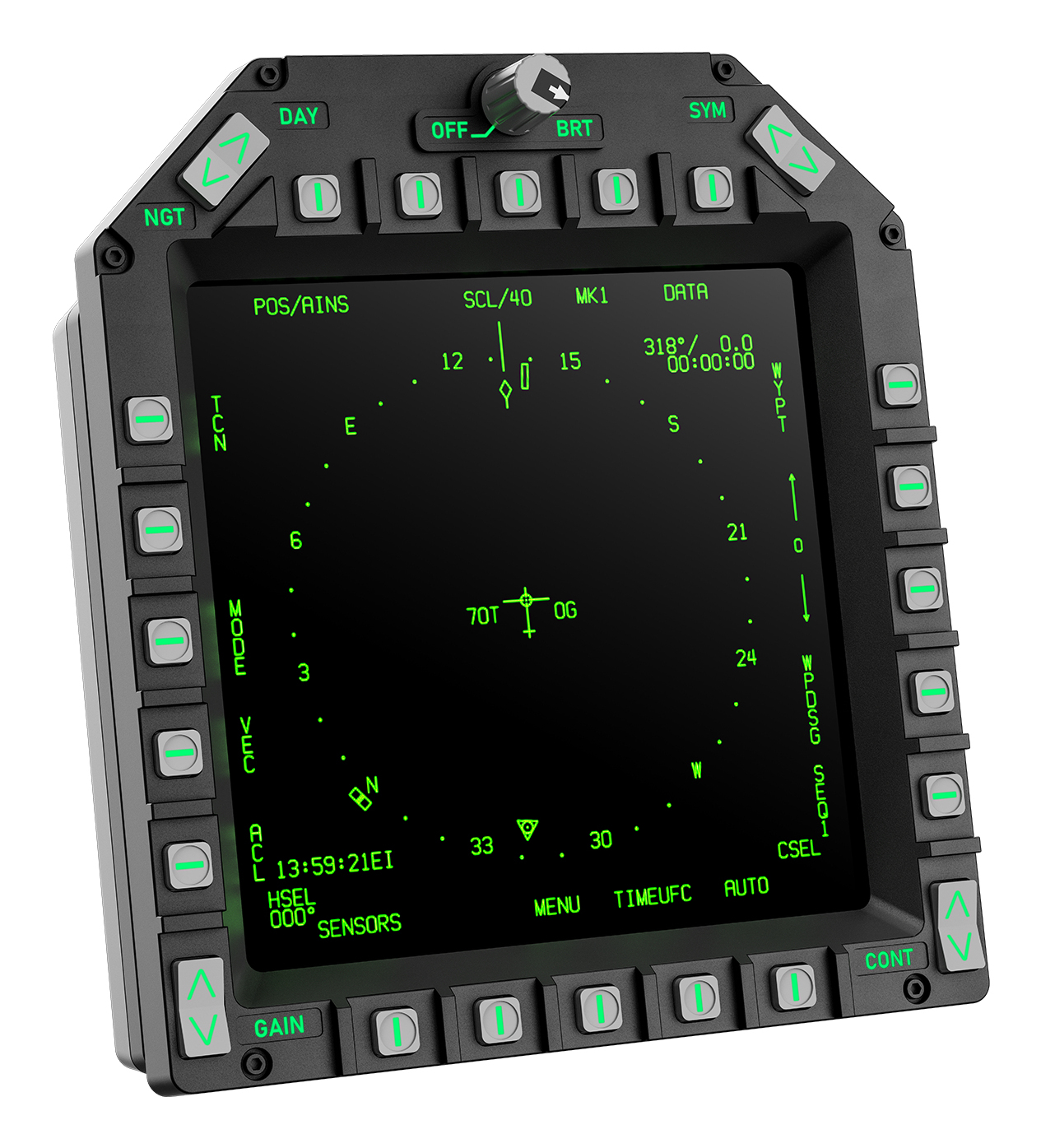 Moza Racing AMPCD Display Panel Flight display - Afbeelding 2
