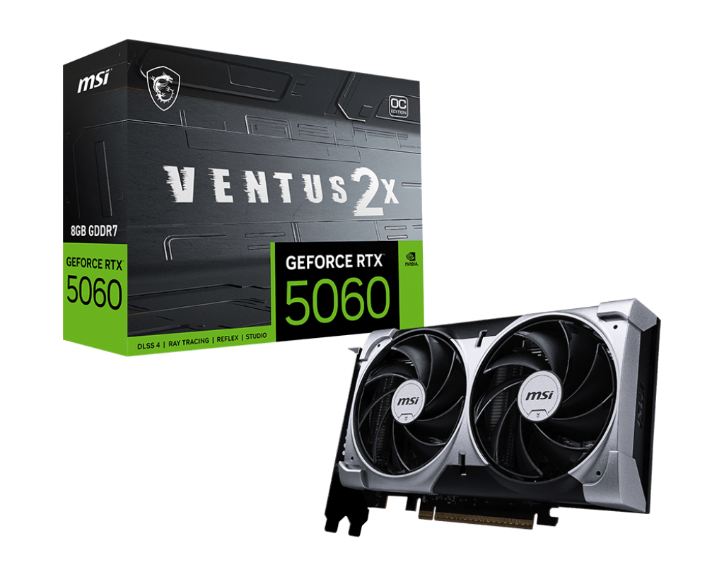 MSI GeForce RTX 5060 8G VENTUS 2X OC NVIDIA 8 GB GDDR7 - Afbeelding 2