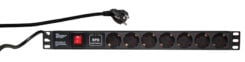 LogiLink PDU7C01 Overspanningsbeveiliging Zwart 7 AC-uitgang(en) 230 V 2 m - Afbeelding 2