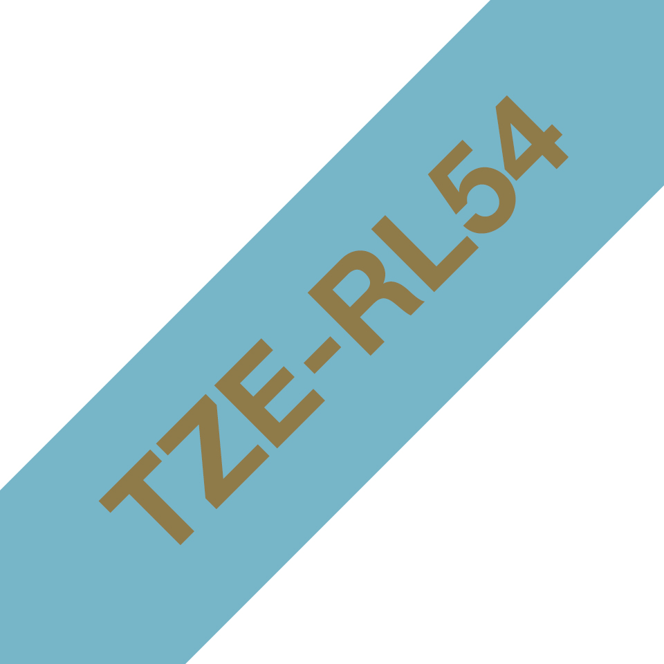Brother TZE-RL54 labelprinter-tape Gold on blue - Afbeelding 2