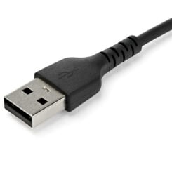 StarTech.com 2m USB-A naar USB-C Laadkabel, Robuuste Fast Charge & Sync Kabel, 3A, USB 2.0, TPE Mantel en Aramidevezels - Zwarte USB Oplaadkabel - Afbeelding 4