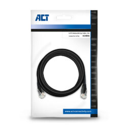 ACT Zwart 5,0 meter U/UTP CAT6 patchkabel met RJ45 connectoren - Afbeelding 5
