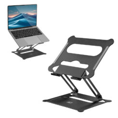 ACT Laptopstandaard, aluminium, inklapbaar, traploos in hoogte verstelbaar - Afbeelding 4