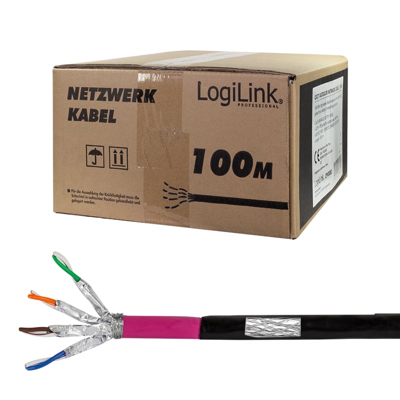 LogiLink CPV0082 netwerkkabel Zwart, Roze 100 m Cat7 - Afbeelding 6