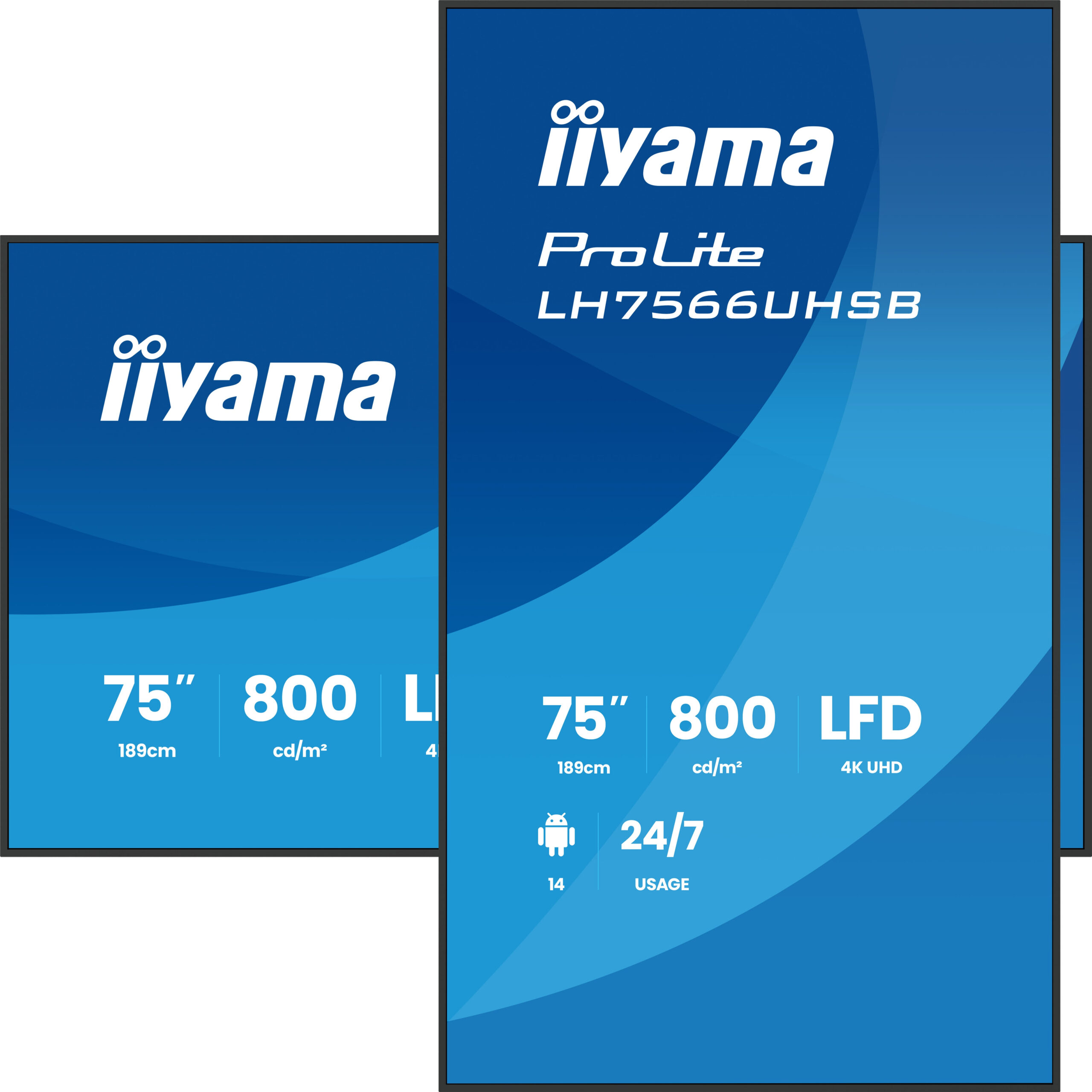 iiyama LH7566UHSB-B1AG beeldkrant Digitale signage flatscreen 190,5 cm (75") LCD Wifi 800 cd/m² 4K Ultra HD Zwart Type processor Android 24/7 - Afbeelding 6
