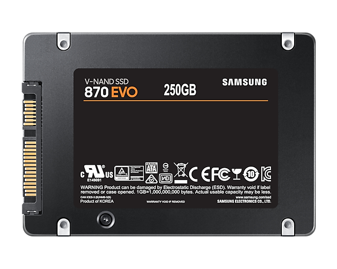 Samsung 870 EVO 250 GB 2.5" SATA III V-NAND MLC - Afbeelding 3