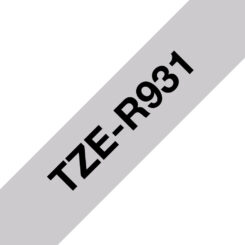 Brother TZE-R931 labelprinter-tape Zwart op zilver - Afbeelding 2