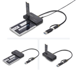 StarTech.com USB-C/USB-A naar M.2 NVMe en 2.5in/3.5in SATA Adapter, 10Gbps, Tool-Free Externe SSD Hard Drive Lezer, B+M/M-Key - Afbeelding 5