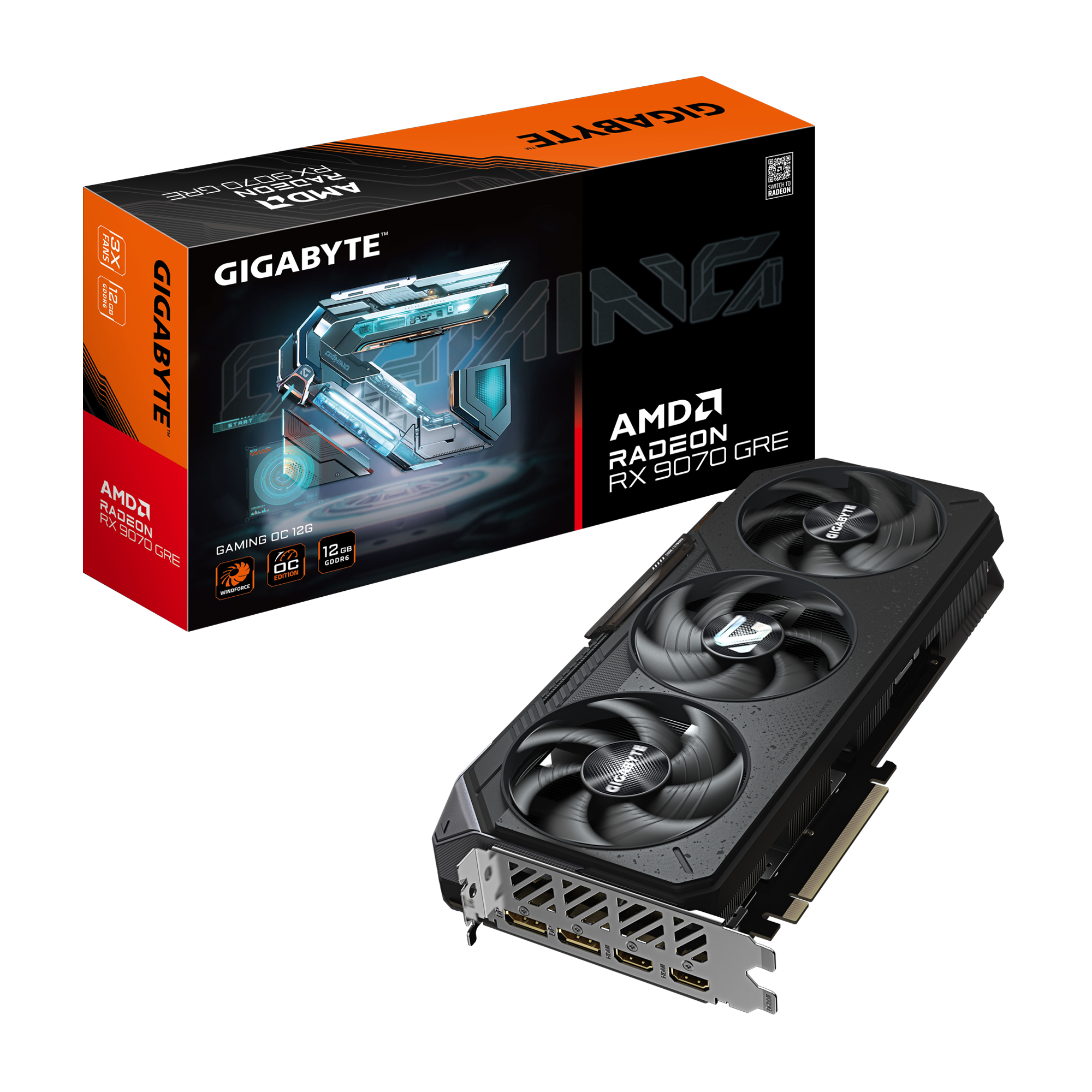GIGABYTE Radeon RX 9070 GRE GAMING OC 12G AMD 12 GB GDDR6 - Afbeelding 2