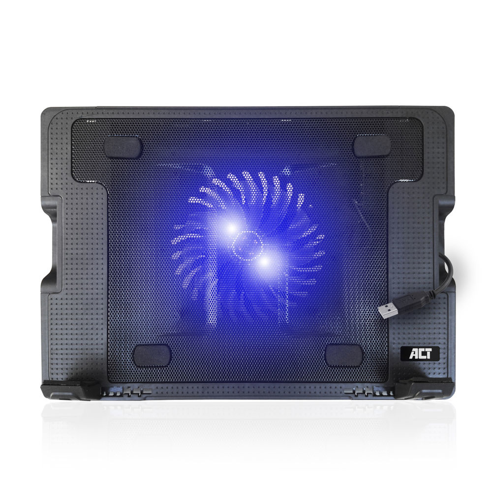 ACT Laptopstandaard, met ventilator, hoogte verstelbaar in 5 standen, 2-poorts hub - Afbeelding 4