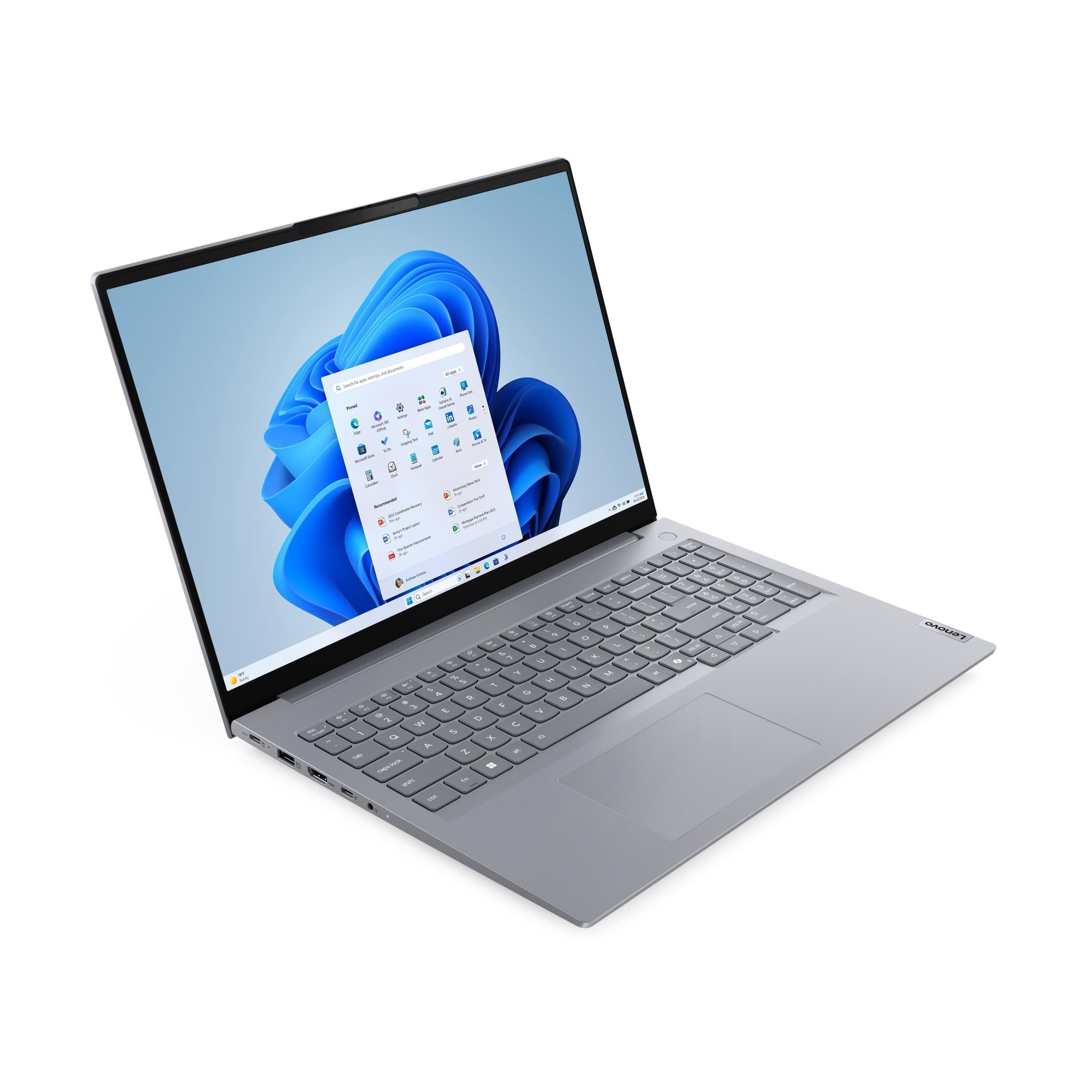 Lenovo ThinkBook 16 G9 IRL Intel® Core™ i5 i5-13420H Laptop 40,6 cm (16") WUXGA 16 GB DDR5-SDRAM 512 GB SSD Wi-Fi 7 (802.11be) Grijs Engels - Afbeelding 3