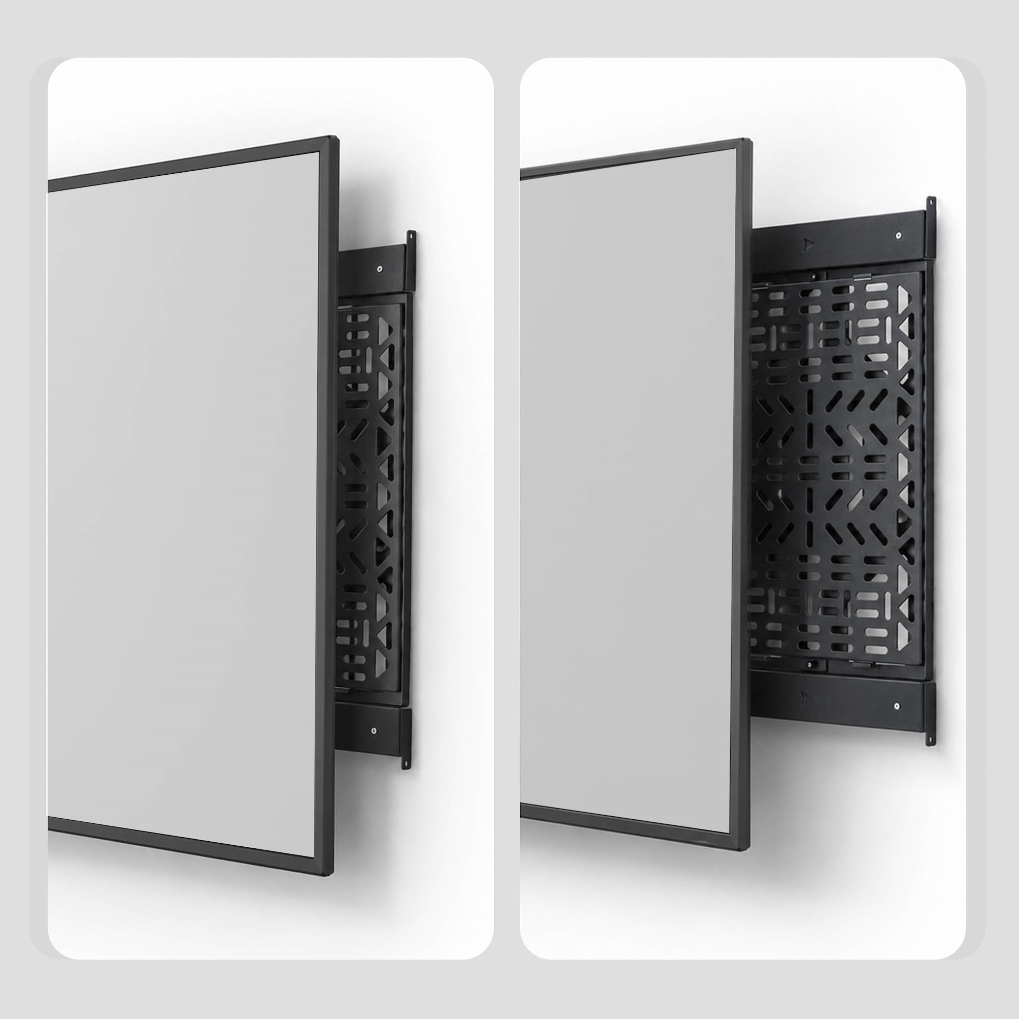 StarTech.com Uitschuifbaar Opbergpaneel voor AV Componenten, Kabelboxen en Accessoires, Wandmontage Achter TV met Eenvoudige Toegang, 10kg Max - Afbeelding 3