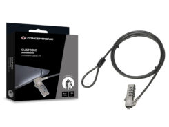 Conceptronic CUSTODIO01BW kabelslot Zwart 1,8 m - Afbeelding 3