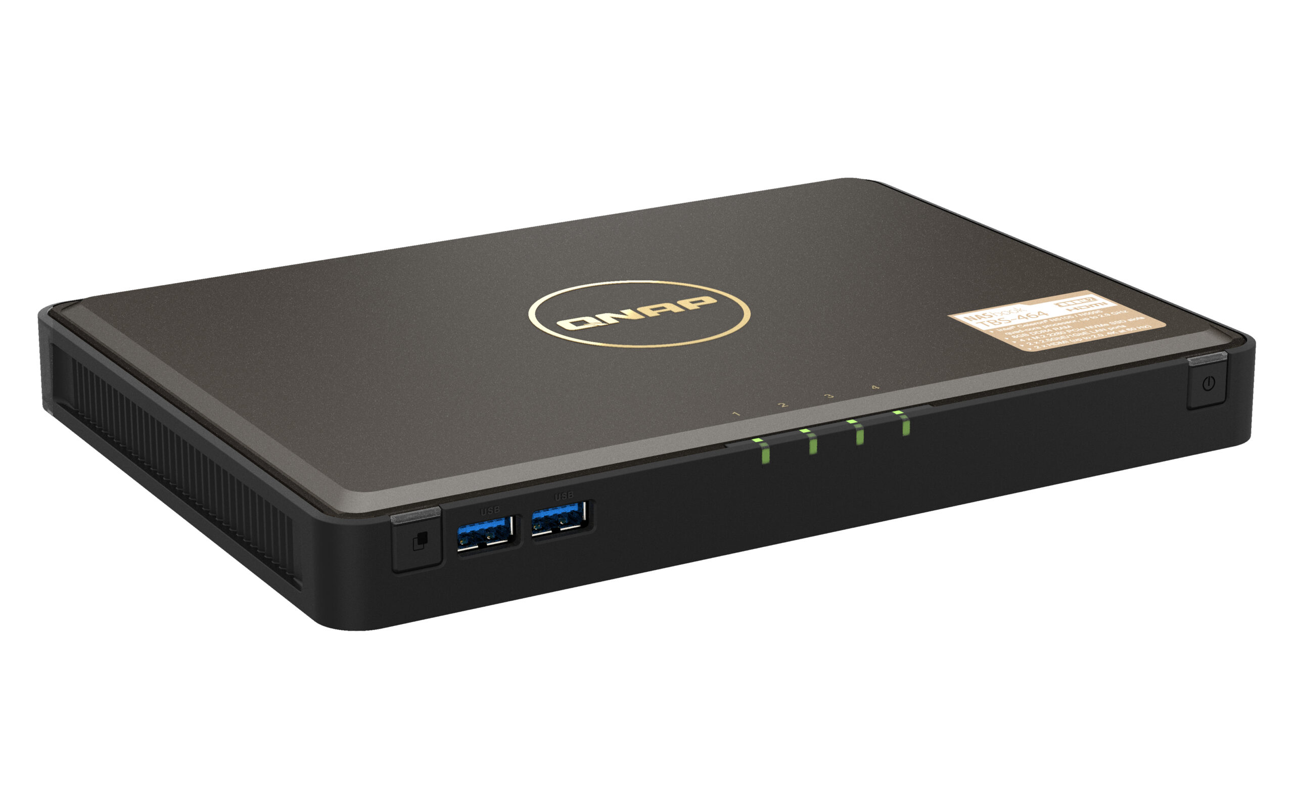 QNAP TBS-464 NAS Desktop Intel® Celeron® N5105 8 GB DDR4 0 TB QNAP Turbo System Zwart - Afbeelding 4