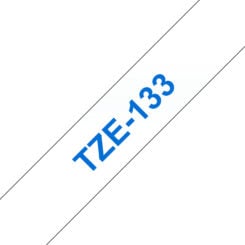 Brother TZE-133 labelprinter-tape Blauw op transparant - Afbeelding 2