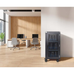 Manhattan Laadtrolley USB-C 65W voor 30 laptops (tot 16"), geschikt voor laptops, iPads, MacBooks, Chromebooks en andere USB-C apparaten, vakken 395x290x32.5 mm, USB-C laadkabels inbegrepen, afsluitbaar, laadkast, EU/UK-stroomkabels inbegrepen - Afbeelding 3
