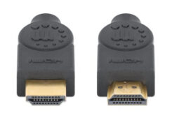 Manhattan HDMI 4K@60Hz-kabel met Ethernet, CL3-gecertificeerd, 5 m, geschikt voor inbouw in de muur, voor alle 4K- en 1080p/HD-apparaten, zwart, Ultra HD 4K x 2K, mannelijk-naar-mannelijk, levenslange garantie, Premium High Speed - Afbeelding 5