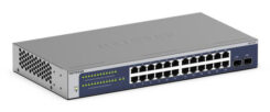 NETGEAR GS724T Managed L2+/L3 Gigabit Ethernet (10/100/1000) 1U Blauw, Grijs